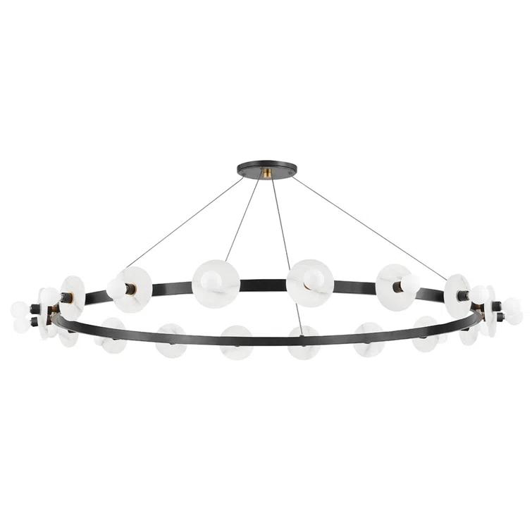 Austen 18 - Light Dimmable Wagon Wheel Chandelier