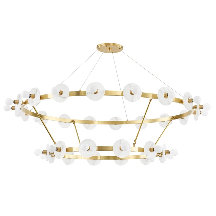 Hudson Valley Lighting 4262 Austen 30 Light 58" Wide Led Ring Chandelier - Brass