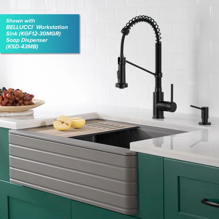 KRAUS Bolden Commercial Style 2-Function Single Handle Pull Down Kitchen Faucet