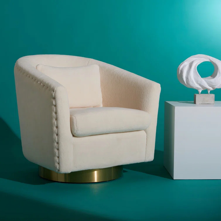 Skye Upholstered Swivel Barrel Chair