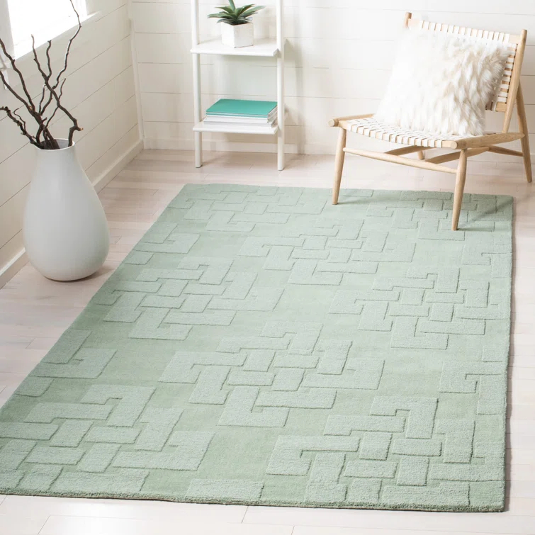 Martha Stewart Hand Tufted Wool Pile Geometric Rug