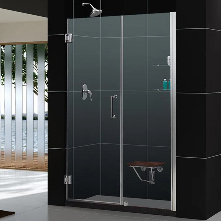 Unidoor 60" W x 72" H Frameless Shower Door with Clearmax™ Technology