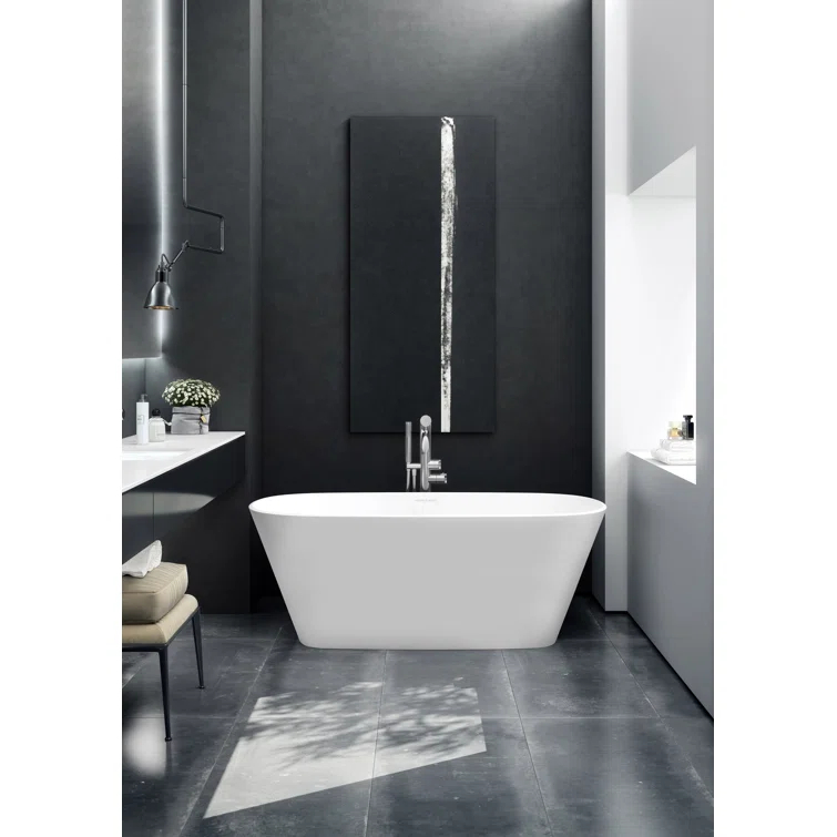 Vetralla 59" x 29" Freestanding Soaking Bathtub