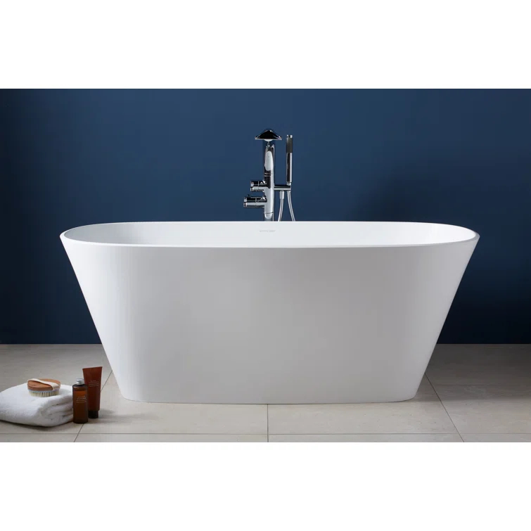 Vetralla 59" x 29" Freestanding Soaking Bathtub