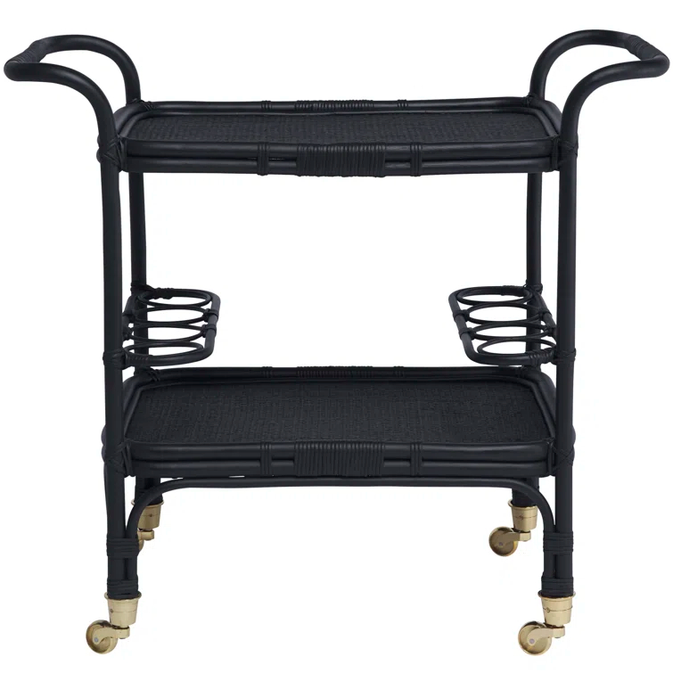 Carlo Rattan Bar Cart