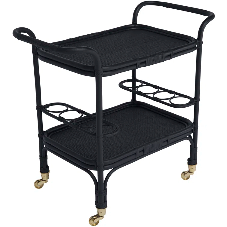 Carlo Rattan Bar Cart