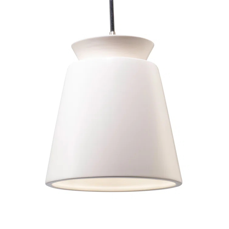 Logan Single Light Ceramic Dimmable Pendant
