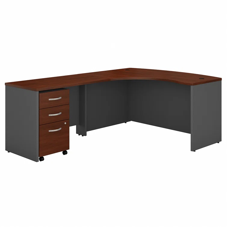 Series C L Shaped Desk with Mobile File Cabinet