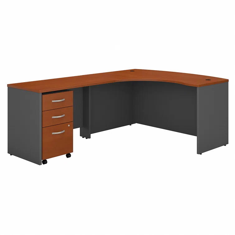 Series C L Shaped Desk with Mobile File Cabinet