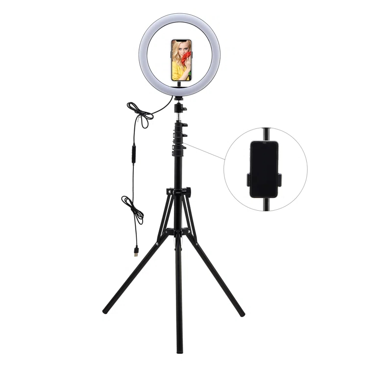 Dimmable Ring Lighting Kit Tripod with Light Stand