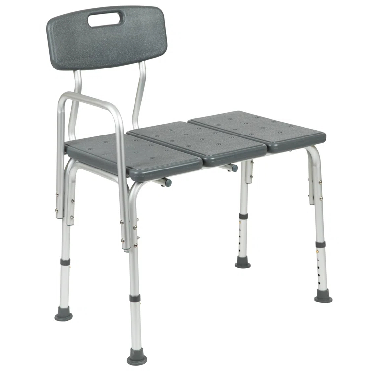 Phoebe Aluminum Height Adjustable Medical Shower Transfer Bench