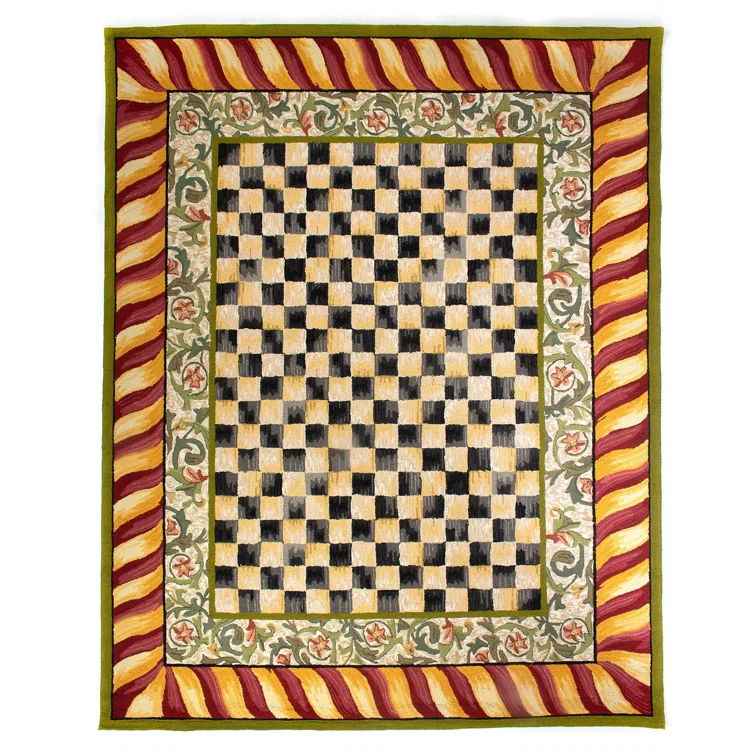 MacKenzie-Childs Courtly Check® Red & Gold Rug