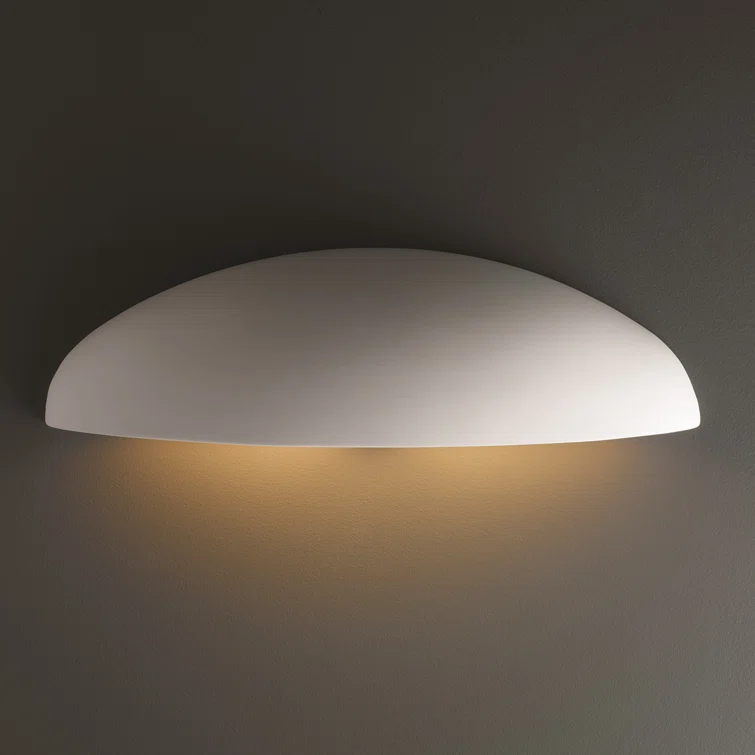 Ambiance Bisque 2-Light Ceramic Wall Sconce, Dimmable, Direct Wired