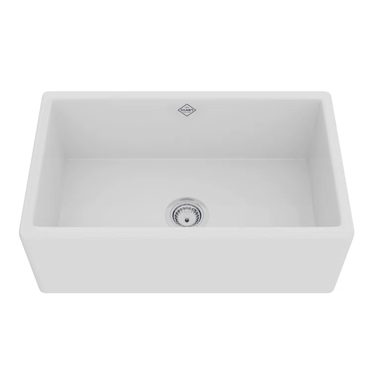 Shaws 30" Single Bowl Farmhouse Apron Front Fireclay Kitchen Sink