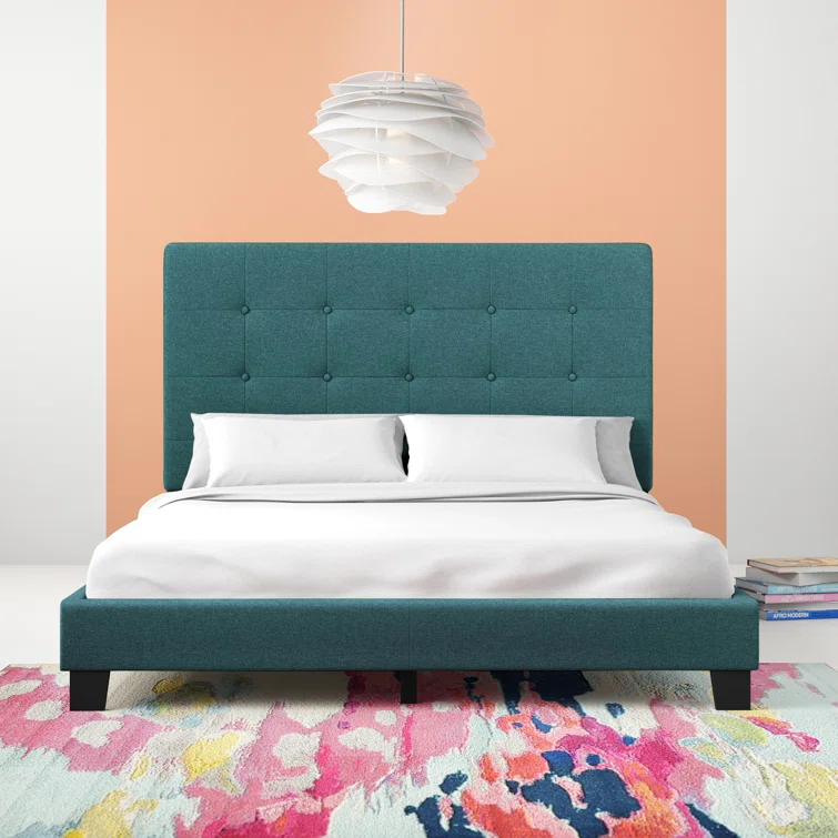 Modway Melanie Tufted Button Upholstered Fabric Platform Bed