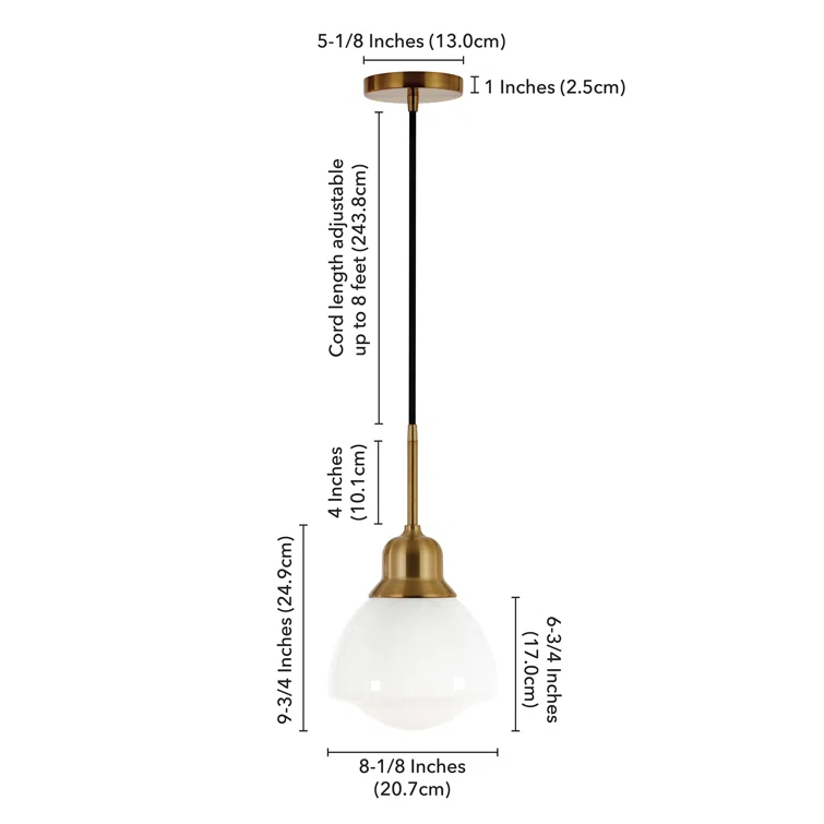 Katarina Single Light Glass Dimmable Pendant