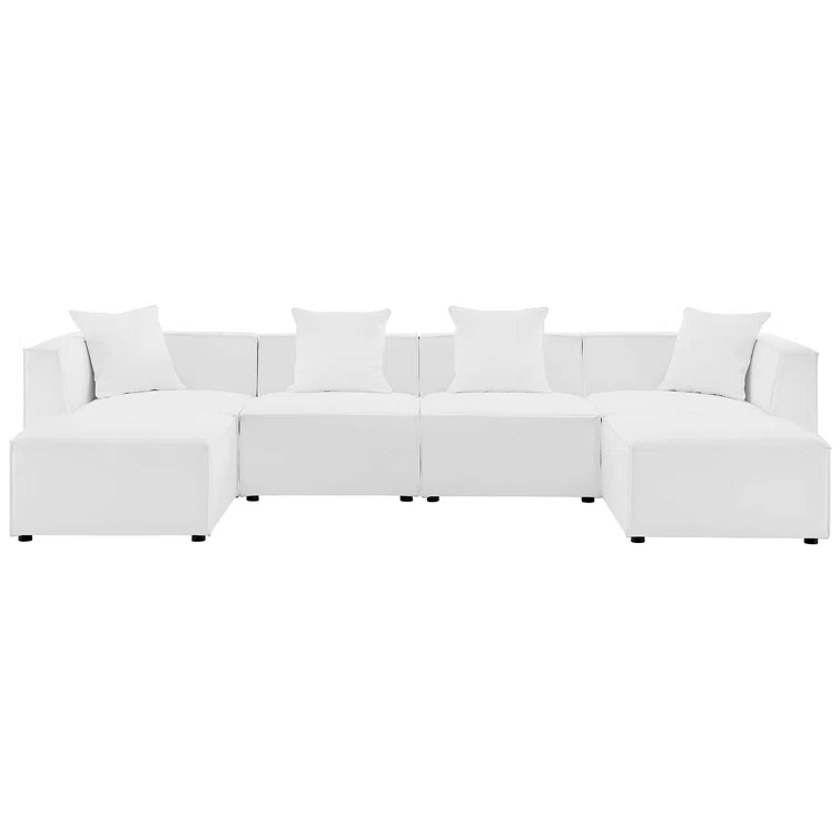 Modway Saybrook Outdoor Patio Upholstered 6-Piece Sectional Sofa