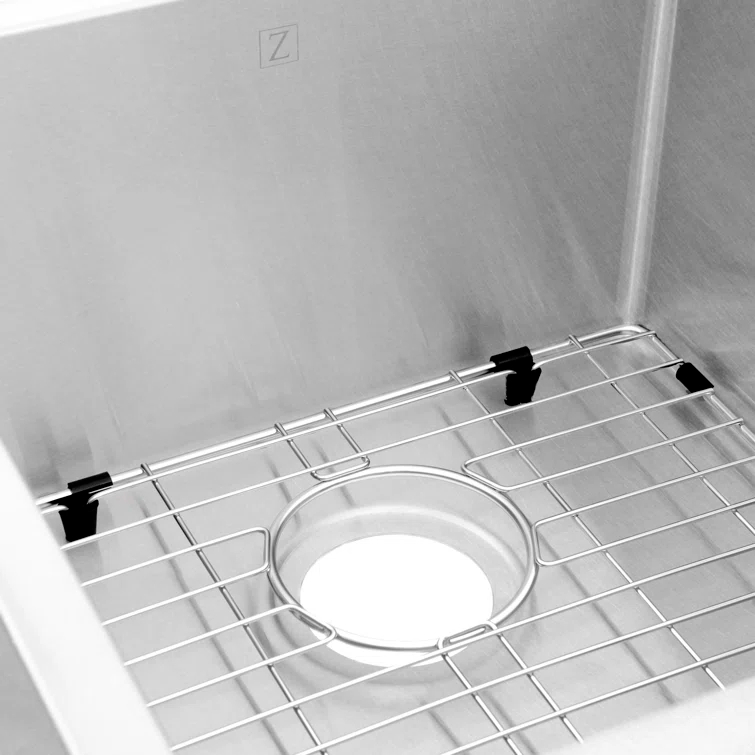 ZLINE 32 in. Jackson Undermount Double Bowl Satin Stainless Steel Kitchen Sink with Bottom Grid