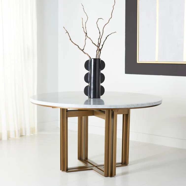 Safavieh Couture Azalea Round Marble Top Dining Table