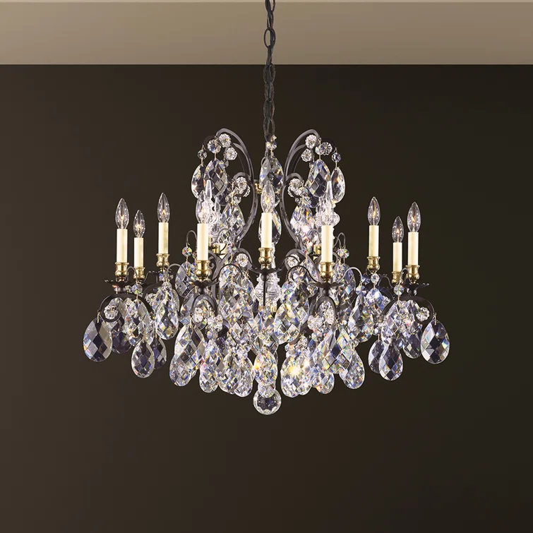 Renaissance 12 - Light Glass Classic / Traditional Chandelier