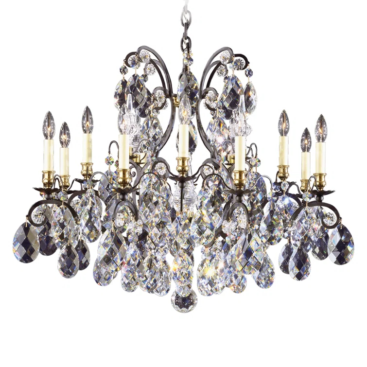 Renaissance 12 - Light Glass Classic / Traditional Chandelier