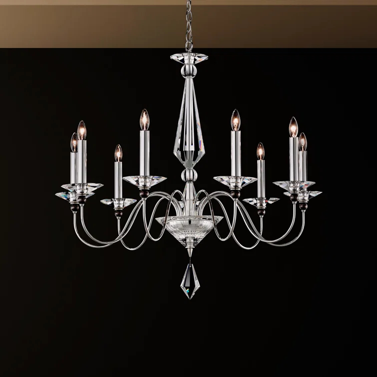 Jasmine 9 - Light Glass Classic / Traditional Chandelier