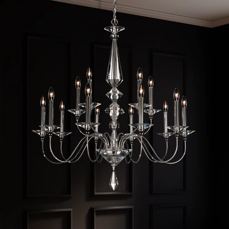 Jasmine 15 - Light Glass Tiered Chandelier