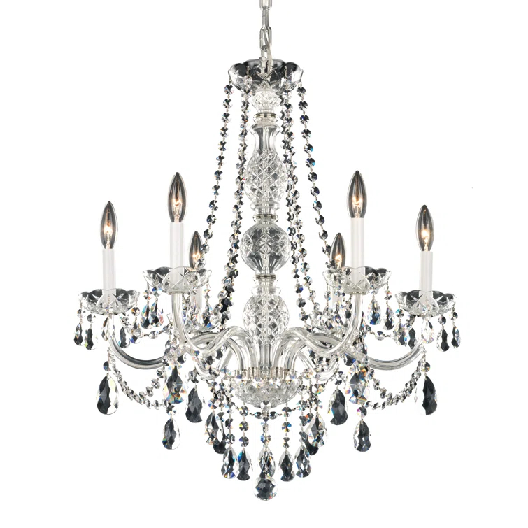 Arlington 6 - Light Glass Classic / Traditional Chandelier