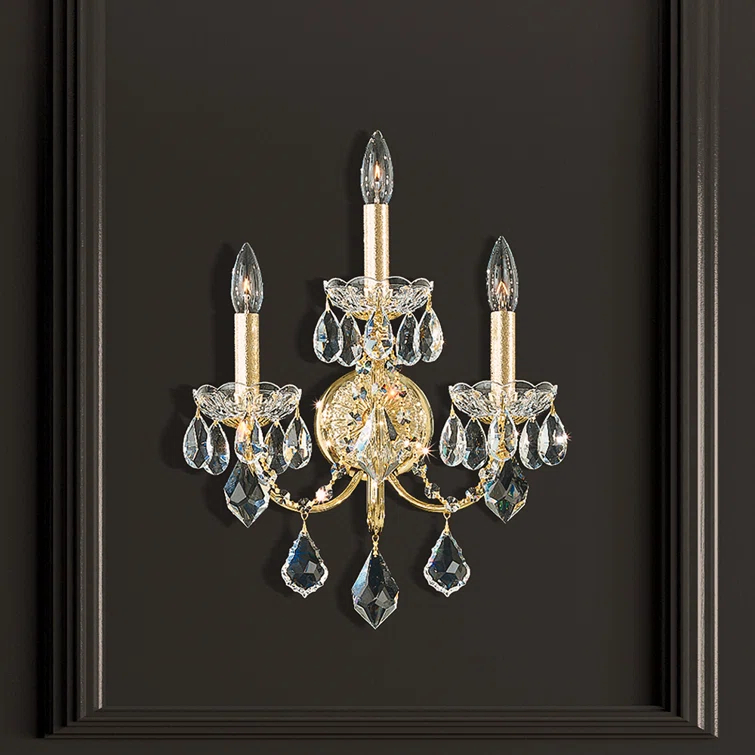 Century Steel Candle Wall Light