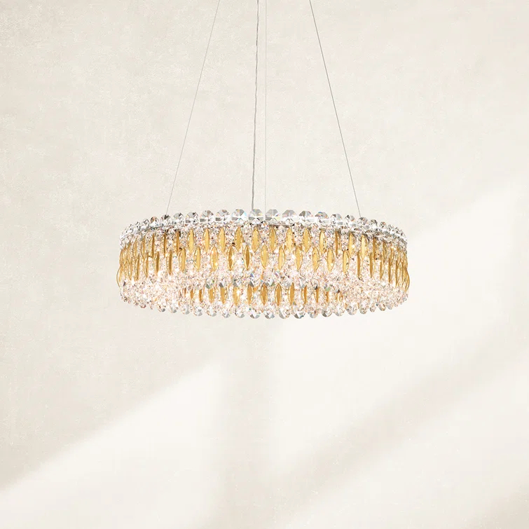 Sarella 12 - Light Dimmable Drum Chandelier