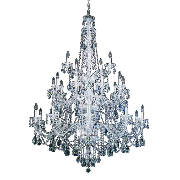 Sterling 25 - Light Glass Tiered Chandelier