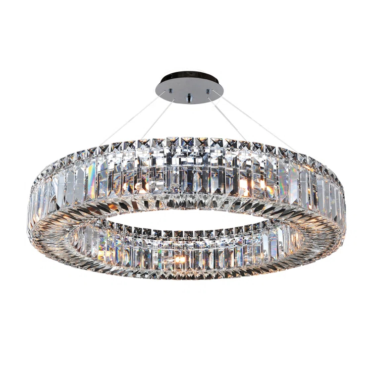 Allegri by Kalco Lighting Rondelle 9 - Light Dimmable Drum Chandelier
