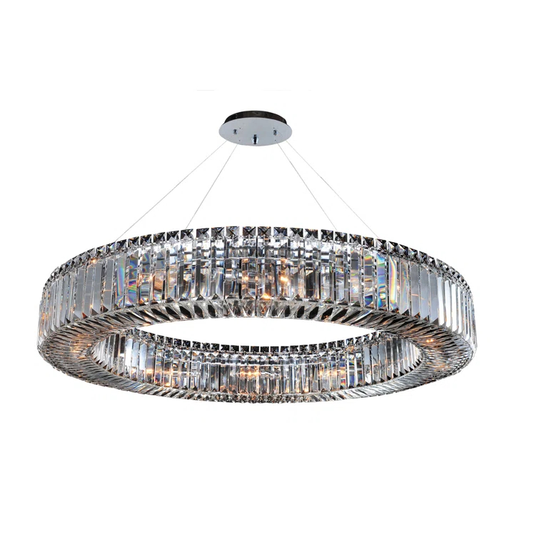 Allegri by Kalco Lighting Rondelle 12 - Light Dimmable Wagon Wheel Chandelier