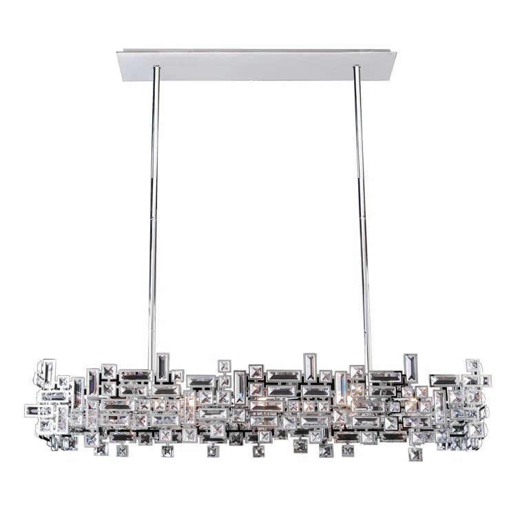 Vermeer 8 - Light Chrome Kitchen Island Pendant