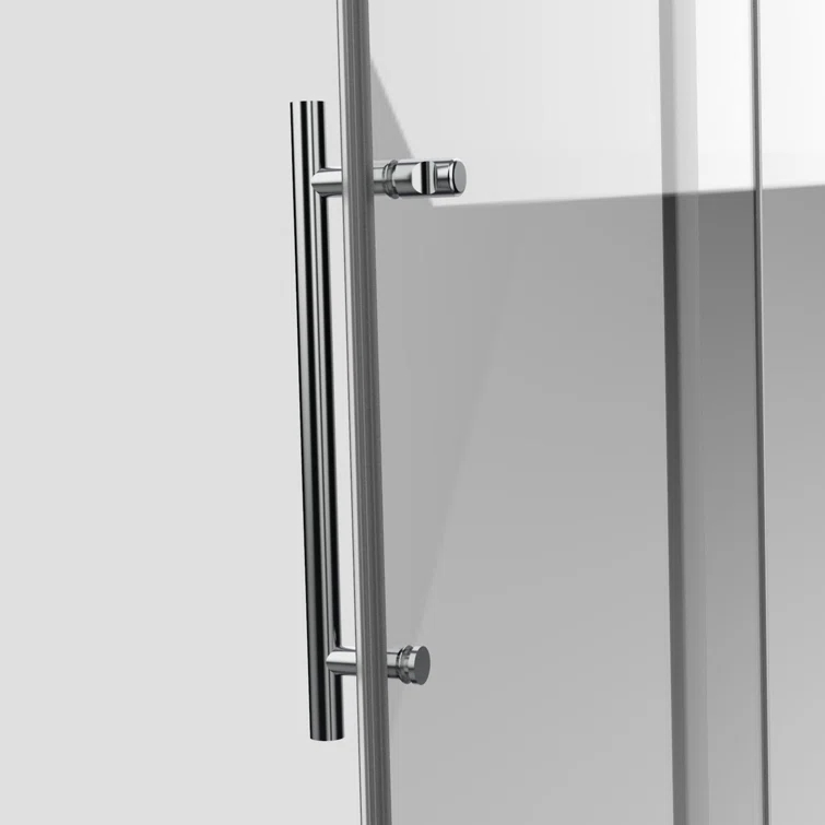 60'' W 76'' H Semi-Frameless Rectangle Reversible Shower Enclosure