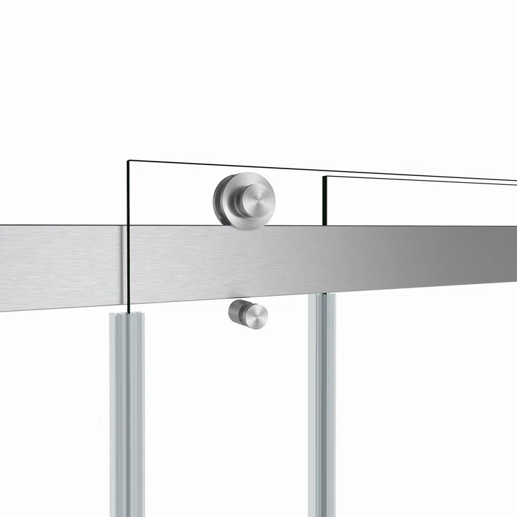 Spezia 44" - 48"W x 76" H Double Sliding Frameless Shower Door