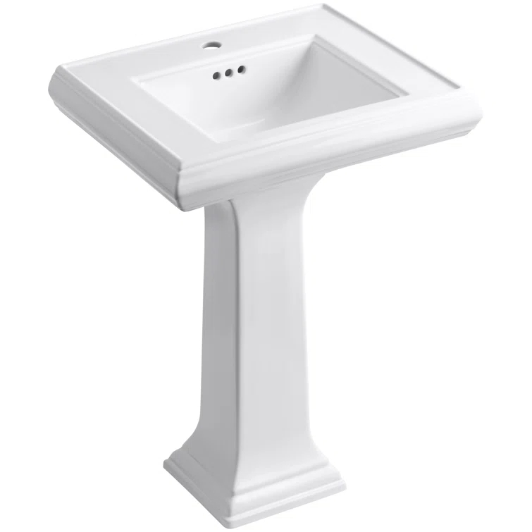 Memoirs® 26.375" Tall Rectangular Pedestal Bathroom Sink with Overflow