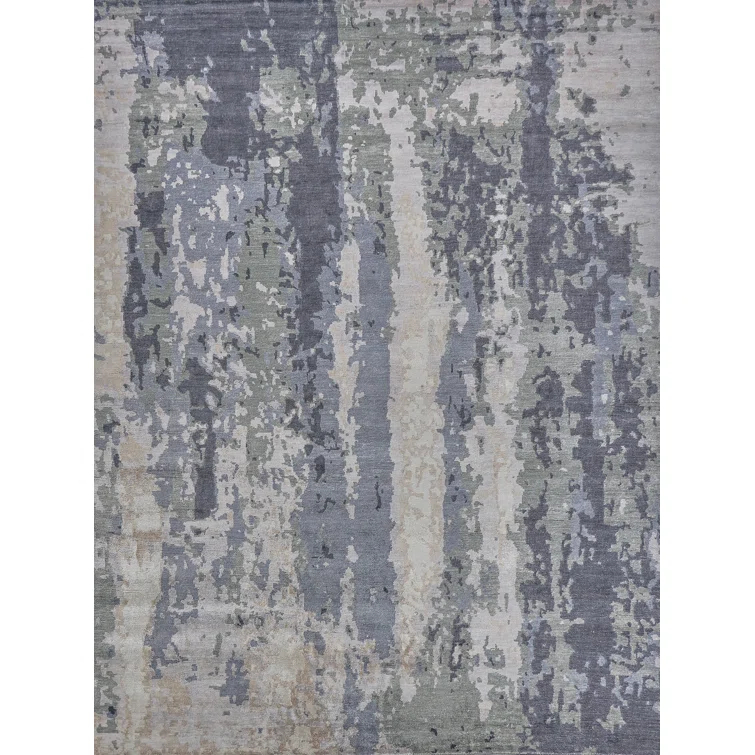 Bamboo Silk Abstract Area Rug