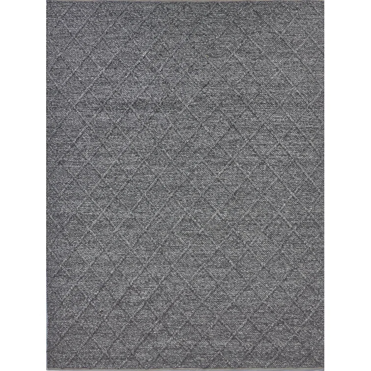 Brentwood Geometric Hand-Loomed Wool Dark Brown Area Rug