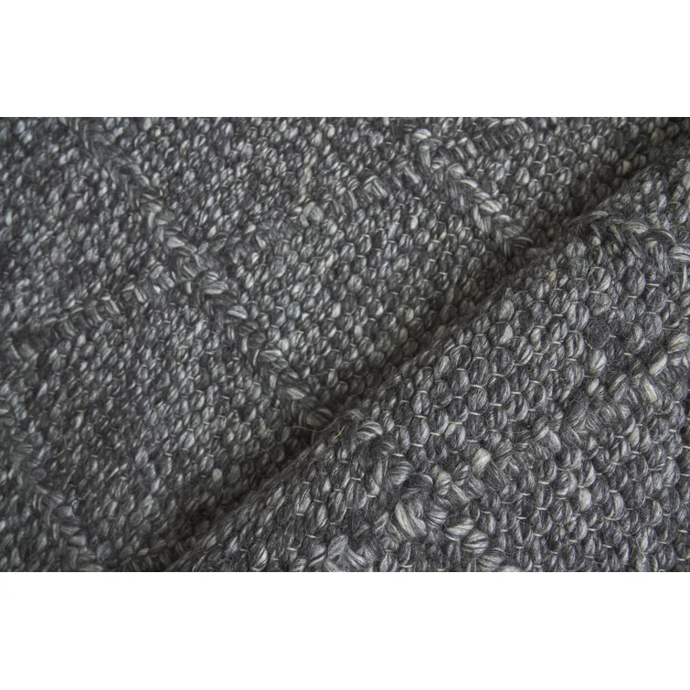 Brentwood Geometric Hand-Loomed Wool Dark Brown Area Rug