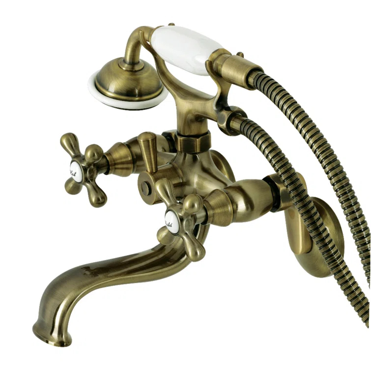 Kingston Brass Kingston Two-Handle Clawfoot Tub Faucet with Hand Shower