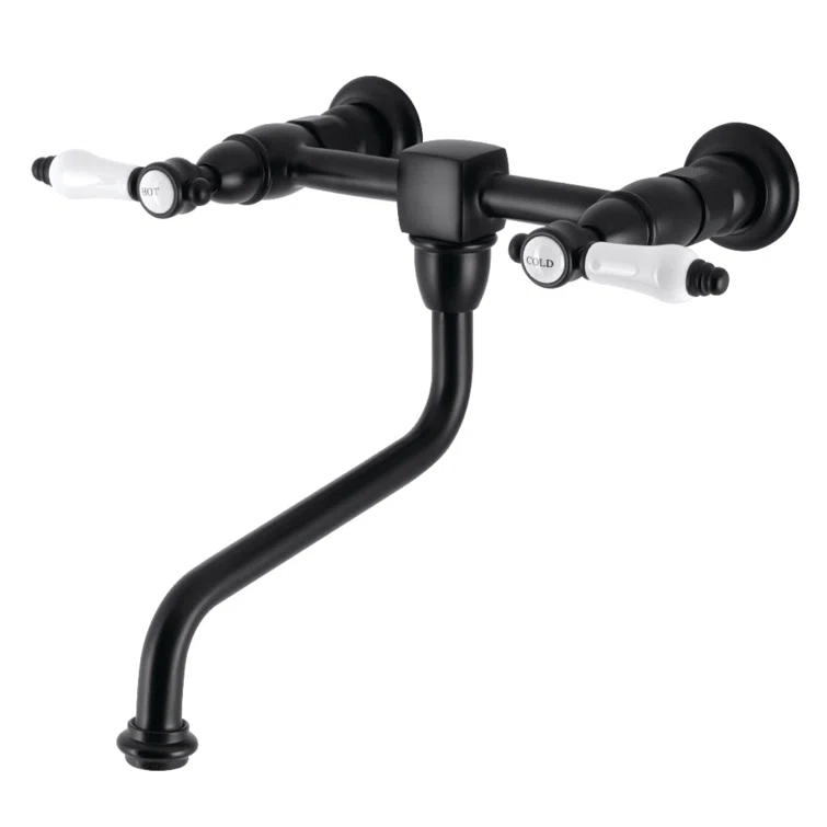 Kingston Brass Bel-Air Two-Handle 2-Hole Wall Mount Bathroom Faucet