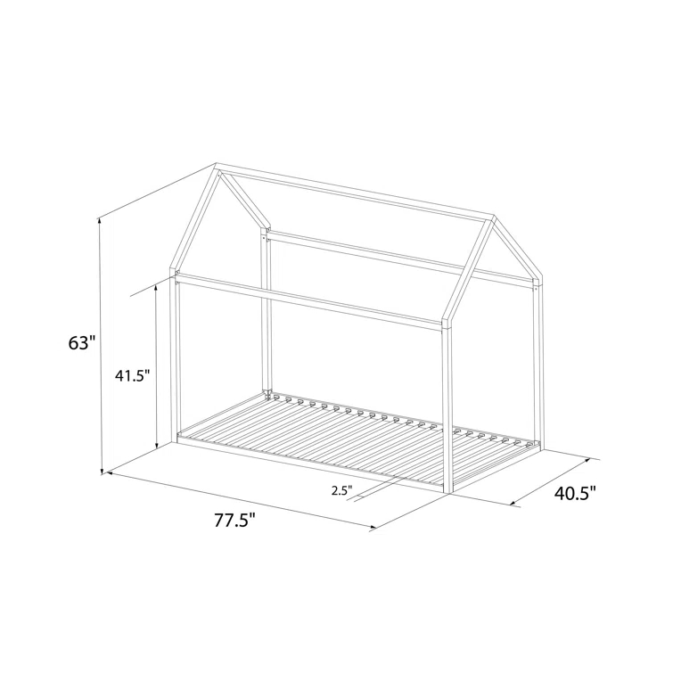 Skyler Metal Montessori House Bed
