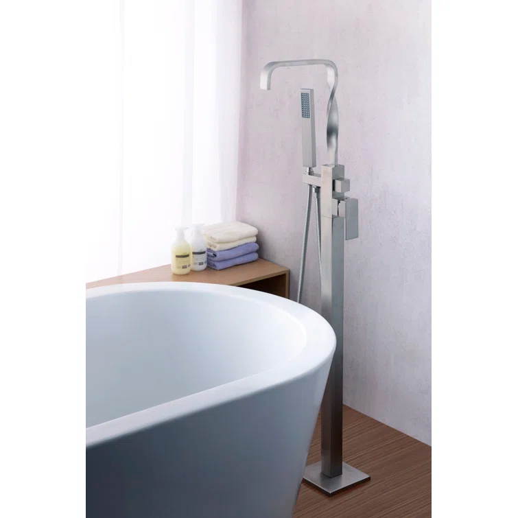 2 Handle Floor Tub Filler with Diverter