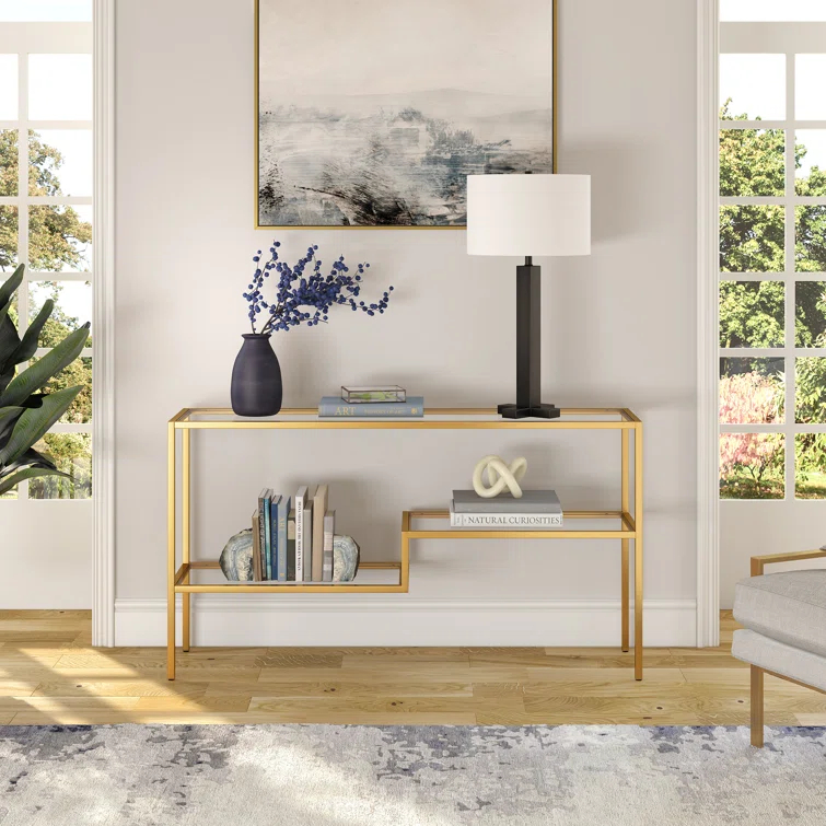 Lovett Glass Top Console Table