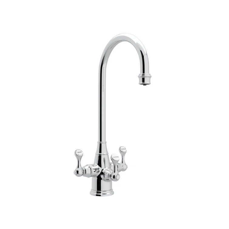 Perrin & Rowe U.1220LS-APC-2 Georgian Era Three Handle Bar/Food Prep Filter Kitchen Faucet