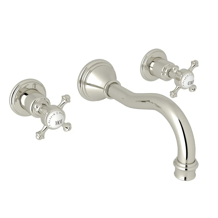 Perrin & Rowe U.3794X-PN/TO-2 Georgian Era Wall Mount Lavatory Faucet Trim