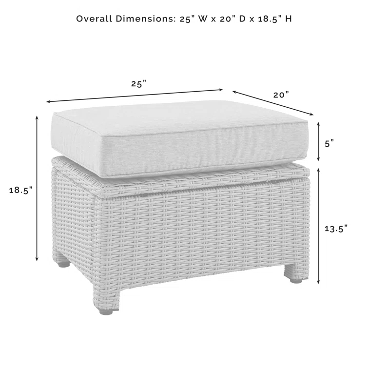 Lawson Wicker Outdoor Ottoman