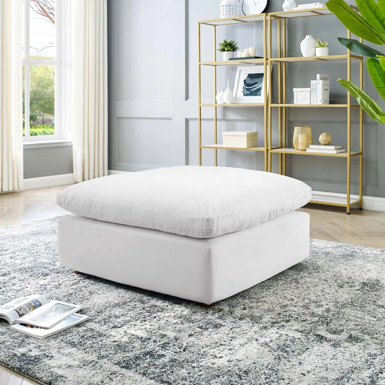 Modway Commix Down Filled Overstuffed Performance Velvet Ottoman