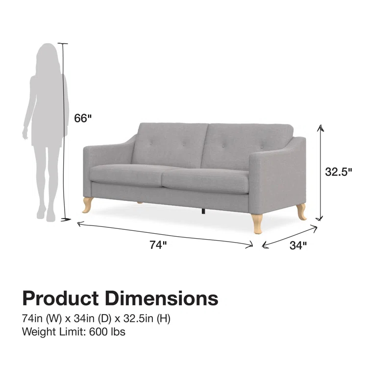 Tess 74'' Upholstered Sofa
